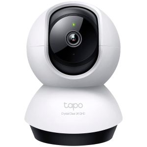 TP-Link Tapo C220 Pan/Tilt AI Home Security Wi-Fi Camera, 2K QHD (2560x1440), 2.4 GHz, Horizontal 360º, Pan/Tilt, Smart AI Detection and Notifications (motion, people, pets, cars, abnormal sound),Motion Tracking,Sound and Light Alarm,Remote Control