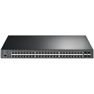 TP-Link SG3452P Omada 52-Port Gigabit L2+ Managed Switch with 48-Port PoE+, 48×Gigabit 802.3af/at PoE+ ports and 4×Gigabit SFP slots, 384 W total PoE budget,SDN, Omada app, Static Routing,VLAN,ACL,QoS, IGMP Snooping, ERPS, Zero-Touch Provisioning