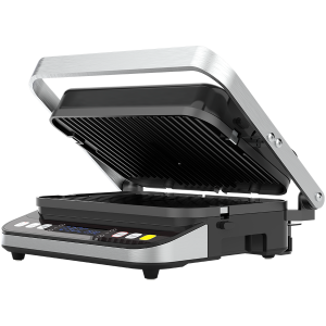 AENO ''Electric Grill EG1: 2000W, 3 heating modes - Upper Grill, Lower Grill, Both Grills Defrost, Max opening angle -180°, Temperature regulation, Timer, Removable double-sided plates, Plate size 320*220mm''