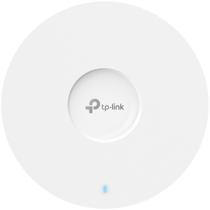 Omada AX6000 Ceiling Mount Dual-Band Wi-Fi 6 Access Point 1×2.5G RJ45 Port 1148Mbps at 2.4 GHz + 4804 Mbps at 5 GHz 802.3at POE+ and 12V DC (Power Adapter is not included), 4×Internal Antennas,