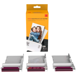 30 Pack Kodak 4PASS Real Photo (2.1"x3.4") Laminate Process Cartridge, All-in-One Paper and Color Ribbon Refill-Compatible with Kodak Mini 2, Mini 2 Plus, Mini 2 Retro, Mini Shot, Mini Shot 2 Retro