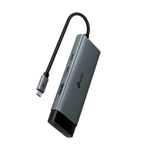 TP-Link UH7020C USB Type-C 7-Port Hub, 1 x USB-C Connector,1 x HDMI 4K 60Hz Port,1 x USB-C PD 100W Port,1 x SD + 1 × microSD(TF) 200MB/s Port,2 x USB-A 3.0 Ports,1 x USB-C 3.0 Port, Plug and Play, Self-storage for Connector, Fast Heat Dissipation