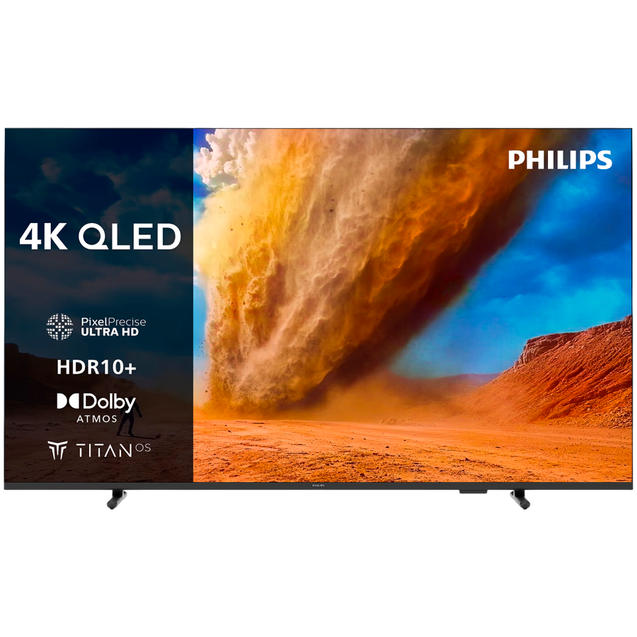Philips TV QLED 55PUS7810/12, 139 cm (55"), Pixel Precise Ultra HD, Titan OS smart platform, Dolby Atmos sound. HDR10+