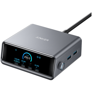 Anker Prime Charger (250W, 6 Ports, GaNPrime) Silver