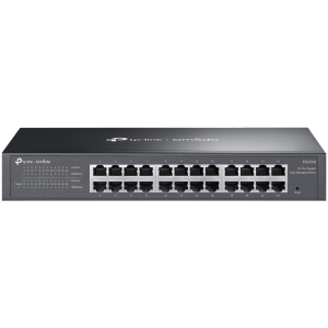 TP-Link ES224G Omada 24-Port Gigabit Easy Managed Switch,24x Gigabit RJ45 Ports, 1U 13-inch Rack-mountable Steel Case,Centralized Management by Omada SDN Controller,Flow Control,Loopback Detection,Port Isolation,Port Mirroring,LAG,VLAN,IGMP Snooping