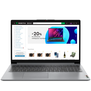 Lenovo IdeaPad 1 15AMN7, 15.6'' FHD (1920x1080) AG, AMD Ryzen 3 7320U (4C, 4MB, up to 4.1GHz), 16GB DDR5, 512GB SSD, AMD Radeon Graphics, HDMI, 1x USB 3.2, 1xUSB 2.0, 1xUSB-C (data), Batt 42 Wh, No OS, Cloud Grey, 2y