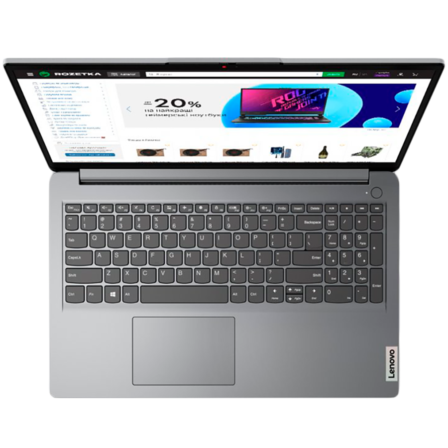 Lenovo IdeaPad 1 15AMN7, 15.6'' FHD (1920x1080) AG, AMD Ryzen 3 7320U (4C, 4MB, up to 4.1GHz), 16GB DDR5, 512GB SSD, AMD Radeon Graphics, HDMI, 1x USB 3.2, 1xUSB 2.0, 1xUSB-C (data), Batt 42 Wh, No OS, Cloud Grey, 2y - Image 3