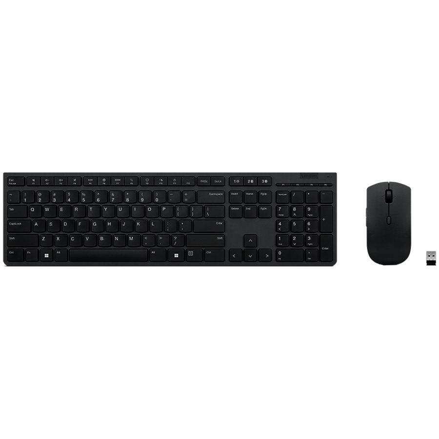 Lenovo Professional Wireless Rechargeable Combo Keyboard and Mouse-Slovenian