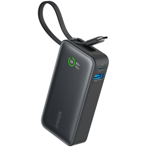 Anker Nano Power Bank(30W,Built-In USB-C Cable) Black