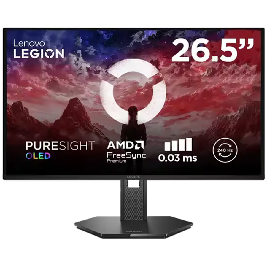 Lenovo QD-OLED Monitor 27Q-10 Gaming 27" QHD 2560x1440 240Hz 400cd Tilt, Swivel, Pivot, Height Adjust Stand HDMI DP 3y