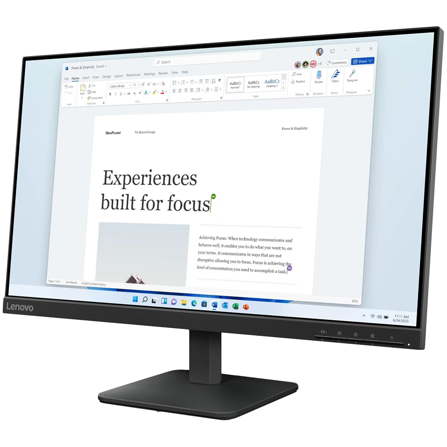 Lenovo Monitor LED L24-4e 23.8" IPS 1920x1080 3ms 1300:1 250cd Anti-Glare VGA HDMI Tilt 3y - Image 3
