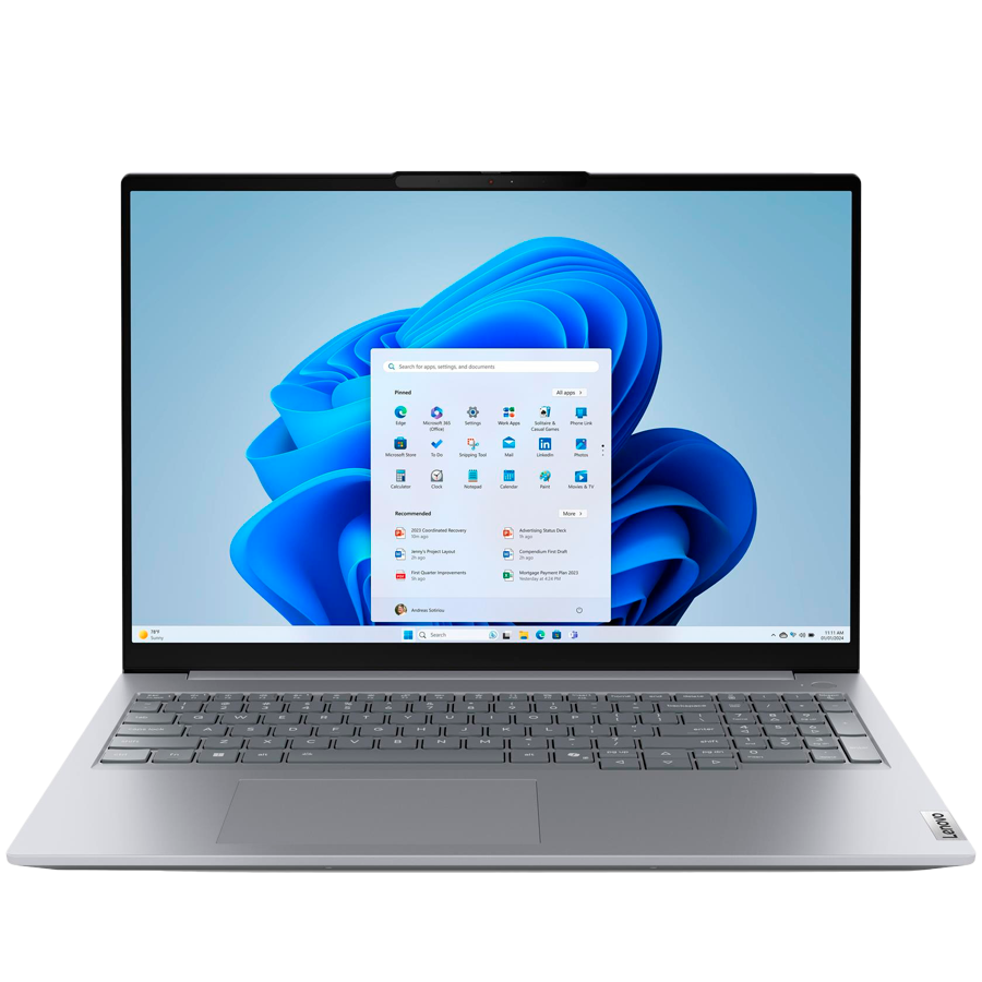 ThinkBook 16 G8 IAL, 16'' WUXGA (1920x1200) IPS 300 nits AG, Ultra 7 255H, 16C, 2x16GB DDR5, 1TB SSD M.2,Intel Intg,1080p IR Cam+Mic,WLAN + BT,2x USB 3.2,1x USB 3.2 Type C,1x USB THB 4, HDMI,SD reader,RJ-45, FPR,Backlit Kb, 45WH, No OS, 2Yr