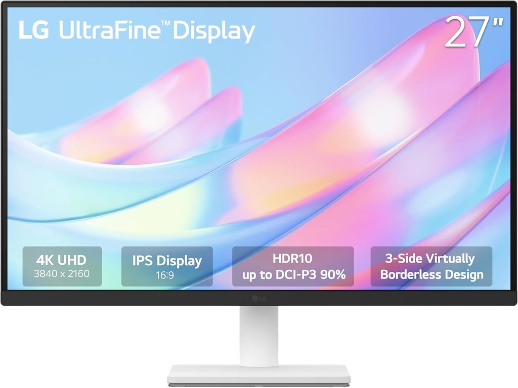 LG 27" 4K UltraFine MonitorIPS, 3840x2160, 5ms, 300cd60Hz, DP, 2xHDMI, Tilt, VESA - Image 2