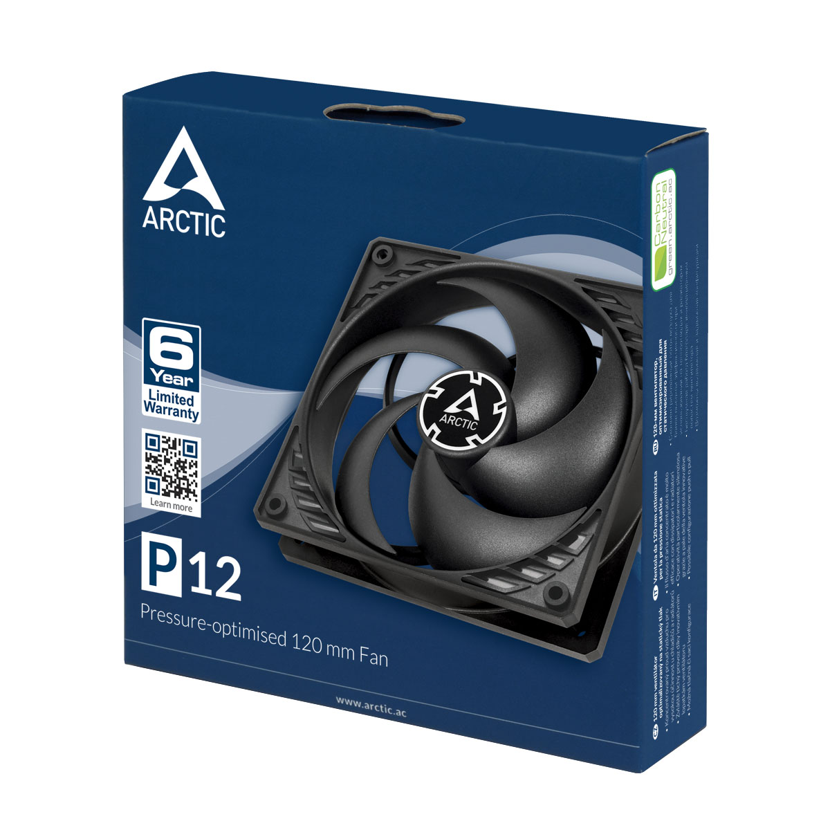 Arctic Case Fan P12 (Black)Pressure-optimised 120 mm Fan - Image 3