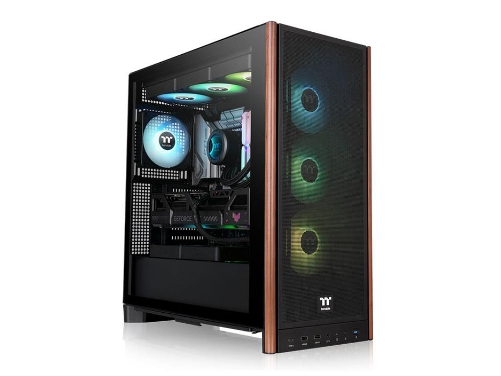 Thermaltake S370 WS, Mid Towertempered glass, wood accents4x120mm PWM fans, GPU: 410mm - Image 2
