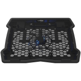 CANYON NS02, Cooling stand single fan with 2x2.0 USB hub, support up to 10”-15.6” laptop, ABS plastic and iron, Fans dimension:125*125*15mm(1pc), DC 5V, fan speed: 800-1000RPM, size:340*265*30mm, 406g