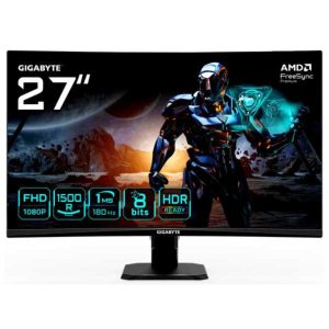 Gigabyte Monitor 27" GS27FC EU27" VA 1500R, 1920x1080 FHD, 250cd, 180Hz, 1ms, 2x HDMI, 1x DP