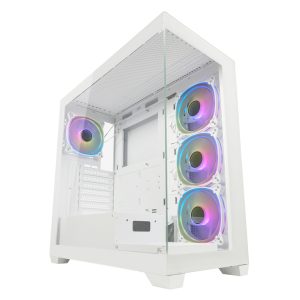 LC-Power Case Gaming 715W Midi-tower, ATX, 4x ARGB fan1x USB-C, 2x USB-A, White