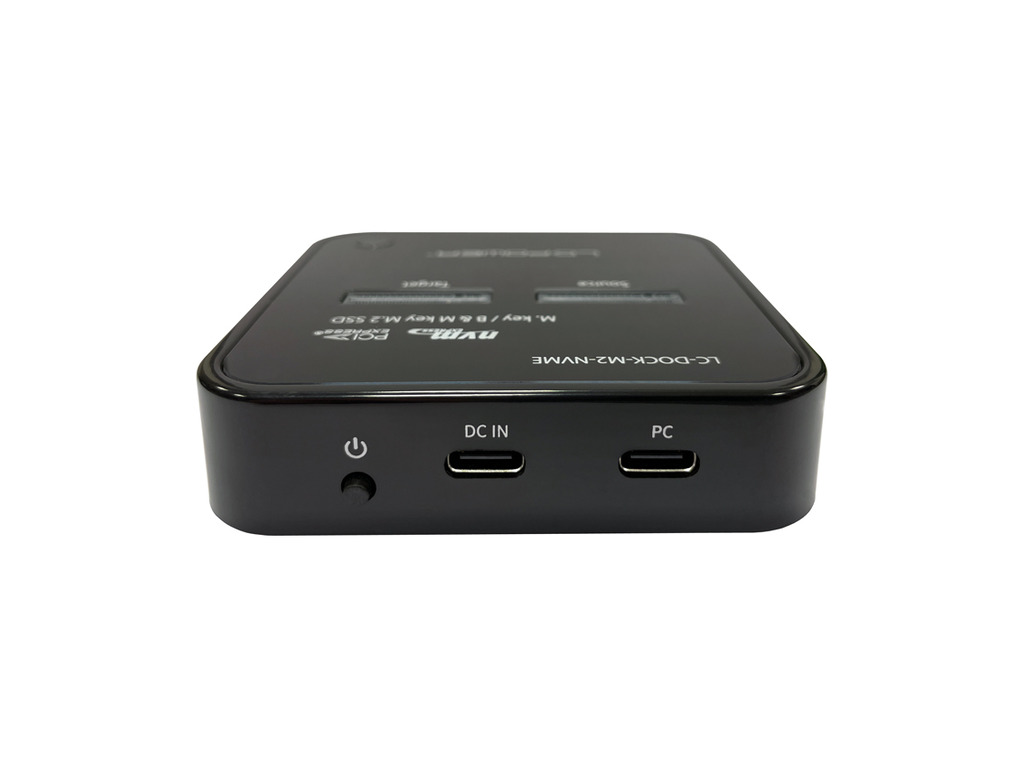 LC-Power Docking station NVMEM.2 SSD, USB-C port, 2x SSD-a,Transfer rate do 10 Gb/s - Image 3
