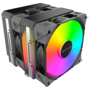 Montech NX600 ARGB CPU Cooler Black, Dual-tower, 120mm Height: 132.5mm