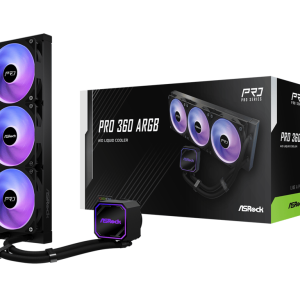 ASROCK 360 A-RGB AIO BlackCPU Liquid Cooler, PRO1851, 1700, AM4, AM5