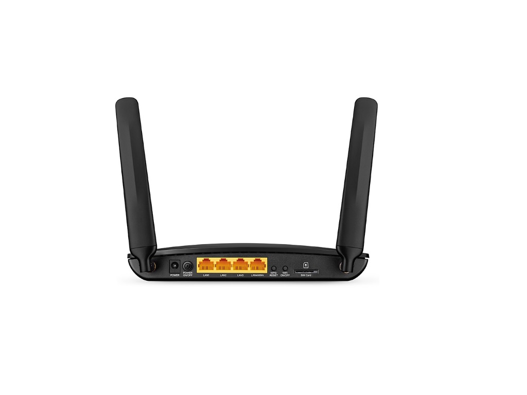 TP-LINK 300Mbps Wireless N 4G LTE Router with 4G LTE modem, LTE-FDD/LTE-TDD/DC-HSPA+/HSPA+/HSPA/UMTS/EDGE/GPRS/GSM, 3x10/100Mbps LAN ports, 1x10/100Mbps LAN/WAN port, 300Mbps / 2.4GHz, 802.11b/g/n, 2 Internal, 2 Fixed External WiFi Antennas - Image 3