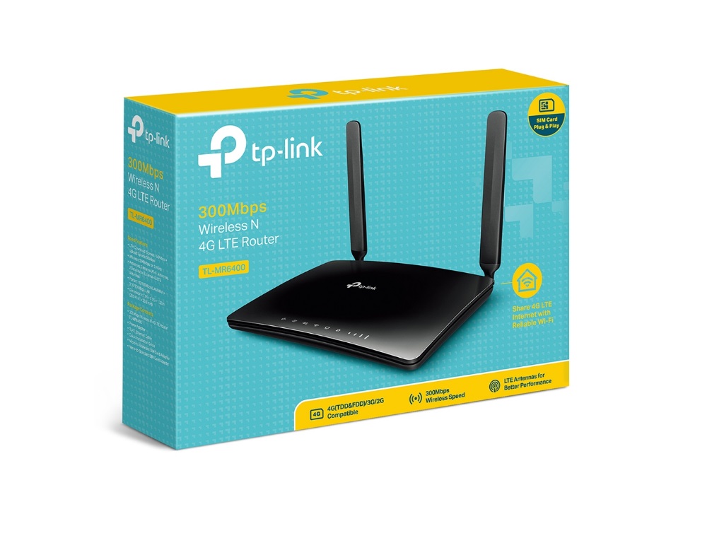 TP-LINK 300Mbps Wireless N 4G LTE Router with 4G LTE modem, LTE-FDD/LTE-TDD/DC-HSPA+/HSPA+/HSPA/UMTS/EDGE/GPRS/GSM, 3x10/100Mbps LAN ports, 1x10/100Mbps LAN/WAN port, 300Mbps / 2.4GHz, 802.11b/g/n, 2 Internal, 2 Fixed External WiFi Antennas - Image 4