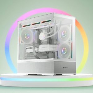 LC-Power Case Gaming 812WQuartz Vision, Midi-Tower, ATX3xARGB fans,GPU: 400mm, CPU Cooler: 190m