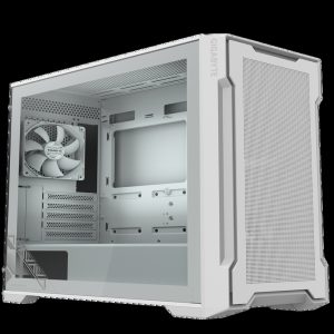 Gigabyte Case GB-C102GI C102 Glass, Mid Tower, White 2x 120mm Fans, mATX
