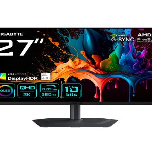 Gigabyte Monitor 27" MO27Q3 27" QD-OLED, 2560 x 1440 QHD 250 cd/m2, 360Hz