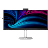 PHILIPS Monitor 34B2U6603CH 34" Curved, VA, 21:9, 3440x1440 (WQHD), 1500R, 120Hz, 4ms, 500 cd/m2, 4000:1, HDR400, Adaptive Sync, PowerSensor 2, 5.0 Mpixel Webcam with Microphone, 2xHDMI, 1xDP, TB4 (PD 100W), USB Hub, KVM, RJ45, Speakers, Ergo, 5Y