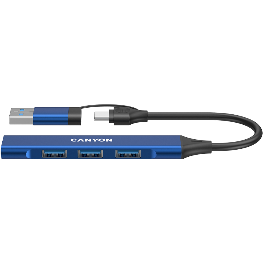CANYON hub DS-02 4in1 USB-A/C Blue - Image 2