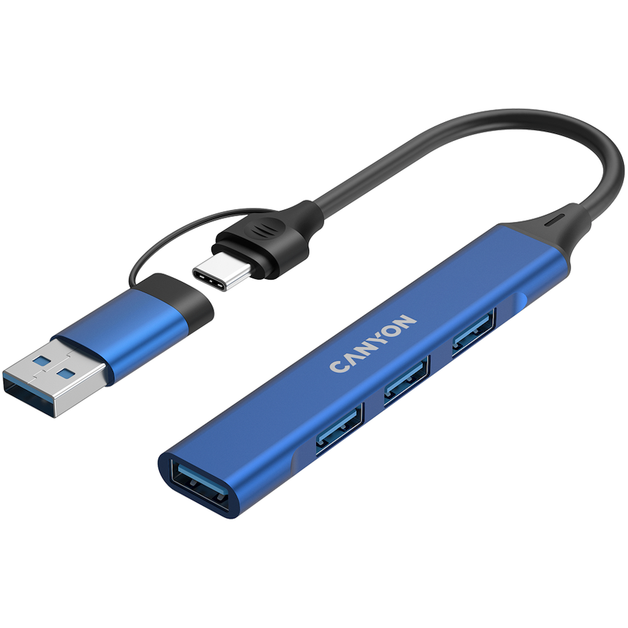 CANYON hub DS-02 4in1 USB-A/C Blue - Image 4