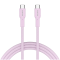 CANYON cable OnWire 60CL C-C 60W COLOR Braided 1m Pink