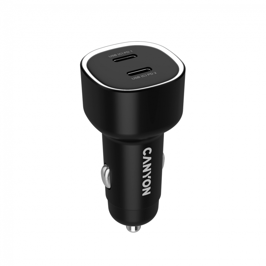 CANYON car charger OnDrive 60 PD 60W 2xUSB-C Black - Image 4