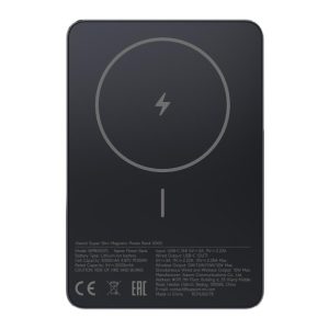 Xiaomi SuperSlim PB 5000 mAh crni USB-C x1, bežično punjenje