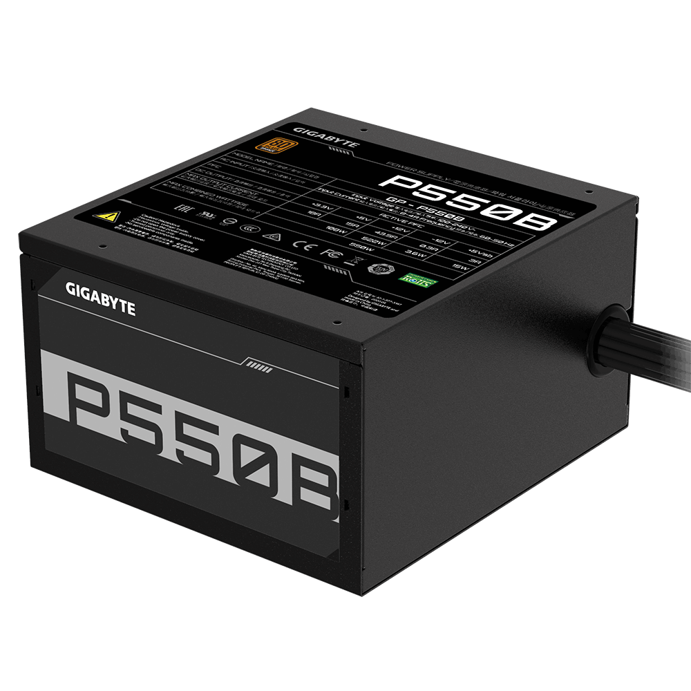 Gigabyte PSU 550W; 80+ bronze6xSATA,2xPCIe 6+2 Pin,3x4Pin,1xFloppy - Image 2