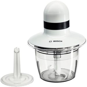 BOSCH sjeckalica 400W, BIJELA, 0.8L, INOX nož, ploča za tučenje vrhnja,SL