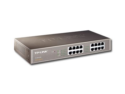 TP-Link 16-Port Gigabit Desktop/Rackmount Switch, 16 10/100/1000M RJ45 ports, 1U 13-inch rack-mountable steel case, energy-efficient technology, supports MAC address self-learning, Auto MDI/MDIX and Auto negotiation, Jumbo Frame support - Image 3