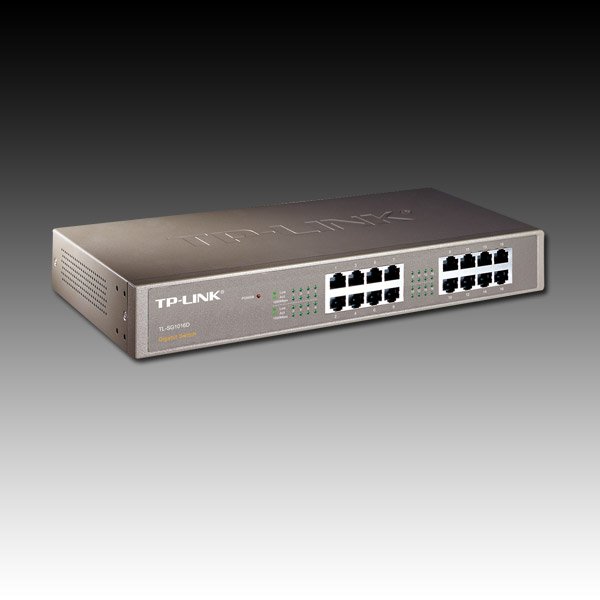 TP-Link 16-Port Gigabit Desktop/Rackmount Switch, 16 10/100/1000M RJ45 ports, 1U 13-inch rack-mountable steel case, energy-efficient technology, supports MAC address self-learning, Auto MDI/MDIX and Auto negotiation, Jumbo Frame support - Image 5