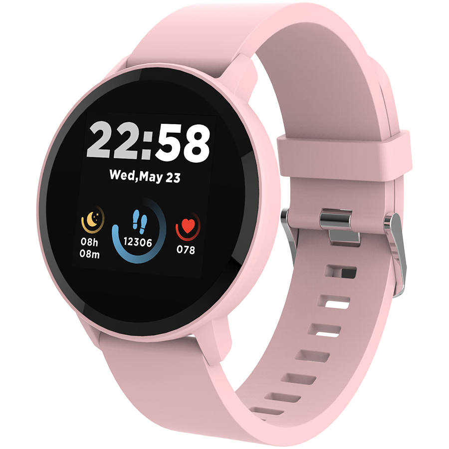 CANYON Lollypop SW-63, Smart watch, 1.3inches IPS full touch screen, Round watch, IP68 waterproof, multi-sport mode, BT5.0, compatibility with iOS and android, Pink, Host: 25.2*42.5*10.7mm, Strap: 20*250mm, 45g - Image 2