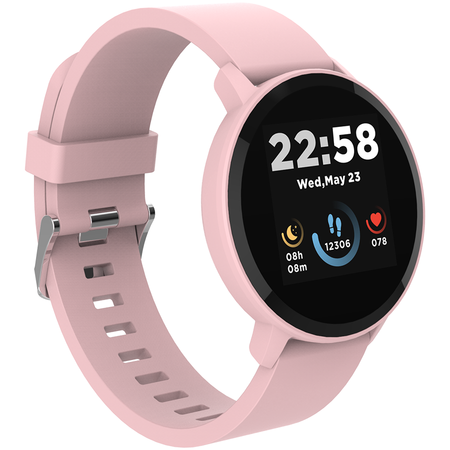 CANYON Lollypop SW-63, Smart watch, 1.3inches IPS full touch screen, Round watch, IP68 waterproof, multi-sport mode, BT5.0, compatibility with iOS and android, Pink, Host: 25.2*42.5*10.7mm, Strap: 20*250mm, 45g - Image 3