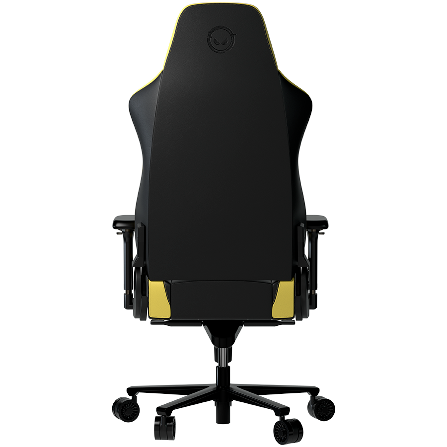 LORGAR Base 311, Gaming chair, PU eco-leather, 1.8 mm metal frame, multiblock mechanism, 4D armrests, 5 Star aluminium base, Class-4 gas lift, 75mm PU casters, Black + yellow - Image 5