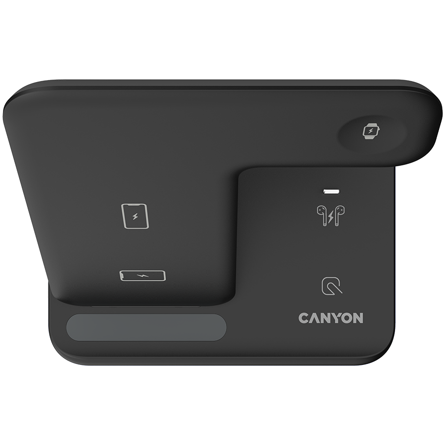 CANYON wireless charger WS-302 15W 3in1 Black - Image 4