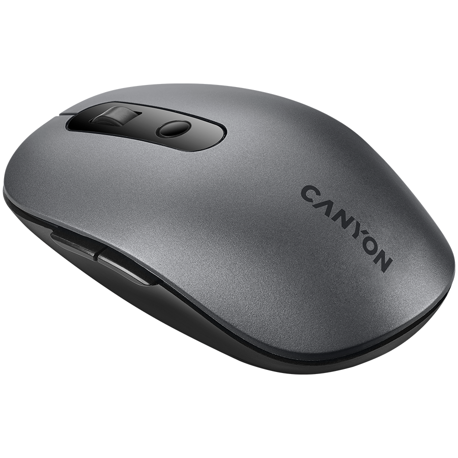 CANYON MW-9, 2 in 1 Wireless optical mouse with 6 buttons, DPI 800/1000/1200/1500, 2 mode(BT/ 2.4GHz), Battery AA*1pcs, Grey, 65.4*112.25*32.3mm, 0.092kg - Image 5