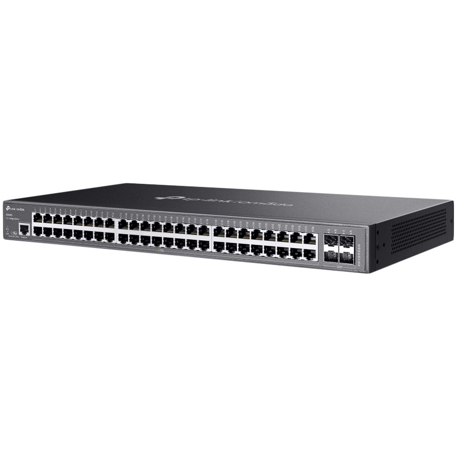TP-Link SG3452 Omada 48-Port Gigabit L2+ Managed Switch with 4 SFP Slots, 48× Gigabit RJ45 ports and 4× Gigabit SFP slots, Static Routing, VLAN, ACL, QoS, IGMP Snooping, ERPS, Zero-TouchProvisioning, Omada APP - Image 3
