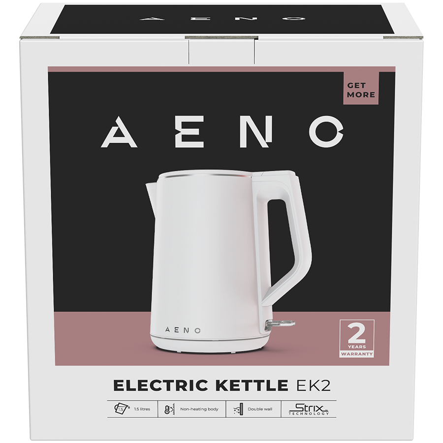 AENO Electric Kettle EK2: 1850-2200W, 1.5L, Strix, Double-walls, Non-heating body, Auto Power Off, Dry tank Protection - Image 4