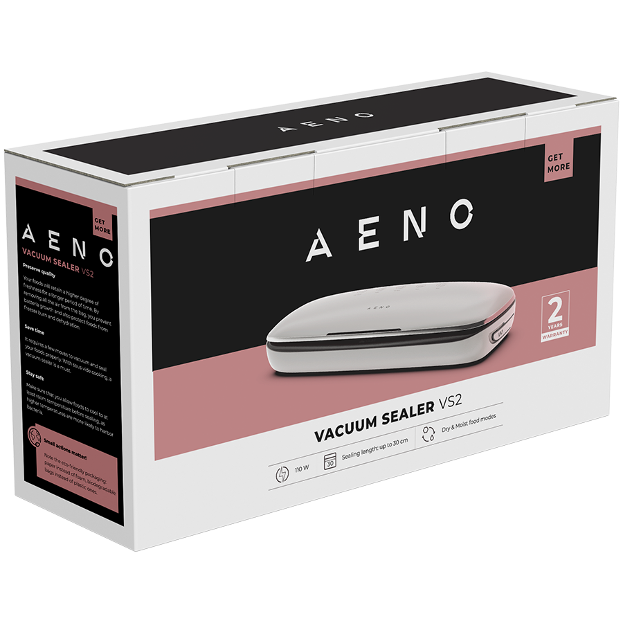 AENO Vacuum sealer VS2: 120W, 75kPa, Dry/Moist Food Mode, 3 modes: Vac+Seal, Seal, Pulse, Max Pocket Width 30 cm - Image 5