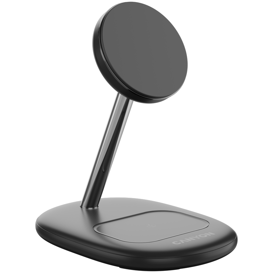 CANYON wireless charger WCS-205 15W Qi2 2in1 Black - Image 4
