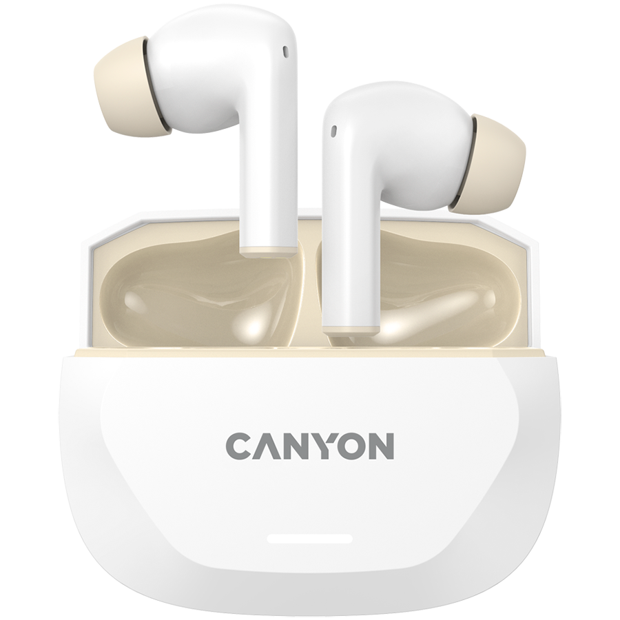 CANYON headset HEXAGON 7 TWS ANC+ENC Wireless Charge White Beige - Image 2
